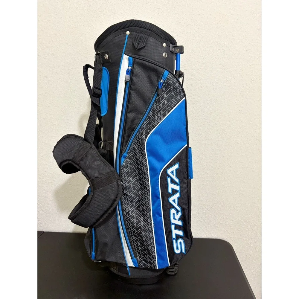 Callaway Strata Blue Golf Stand Carry Sunday Bag 7 Way Divider 5 Pocket No Cover